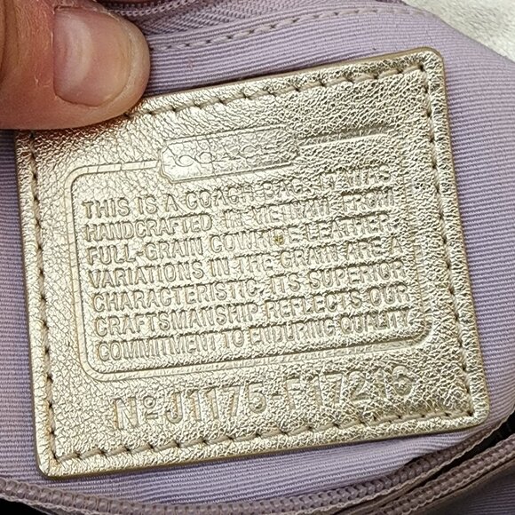 COACH J1175-F17216 Soho Cream/Gold Leather Shoulder Bag - Picture 16 of 16